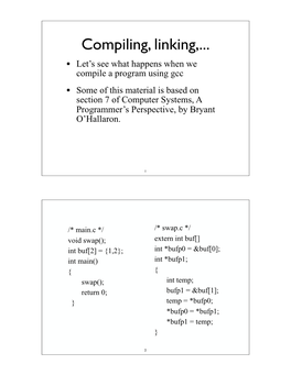 Compiling, Linking