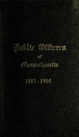 Public Officers of the Commonwealth of Massachusetts