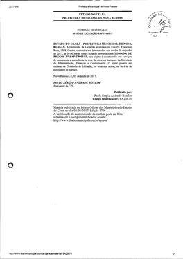 Prefeitura Municipal De Nova Russas ESTADO DO CEARÁ PREFEITURA