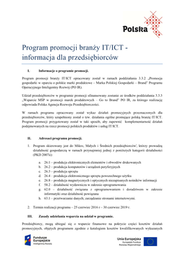 Program Promocji Branży IT/ICT