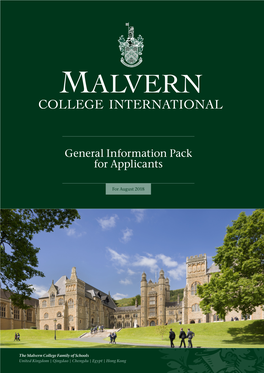 General Information Pack for Applicants