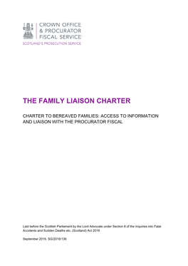 COPFS Family Liaison Charter (September 2016