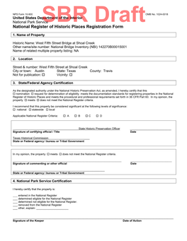 National Register of Historic Places REGISTRATION FORM NPS Form 10-900 OMB No