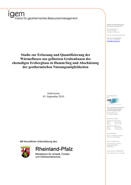 Rheinland-Pfalz Steuernummer: 0865405597 Ministerium Für Umwelt, Forsten UST.-IDNR.: DE 175 755 906