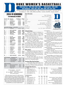 2014-15 WBB Game Notes