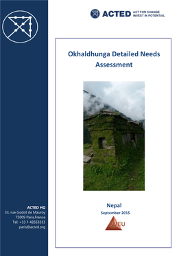Okhaldhunga Detailed Needs Assessment Nepal