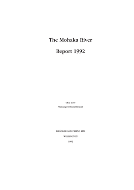 The Mohaka River Report 1992 ﻿ 3.6 Was Any Part of the Mohaka River Sold ? 30 3.7 Ad Medium Filum Aquae Presumption