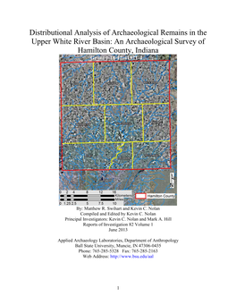 An Archaeological Survey of Hamilton County, Indiana Grant # 18-12-41921-4