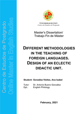 Different Methodologies in the Teaching of Foreign Languages