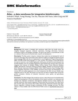 BMC Bioinformatics Biomed Central