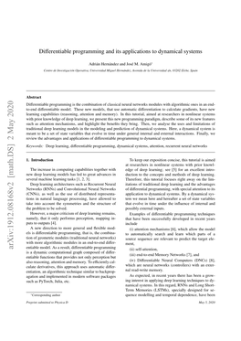 Differentiable Programming and Its Applications to Dynamical Systems