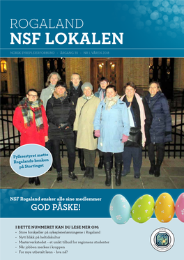 Rogaland Nsf Lokalen Norsk Sykepleierforbund - Årgang 35 - Nr 1, Våren 2018