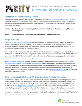 Curriculum Connections Overview