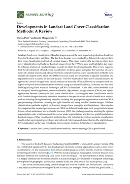 Developments in Landsat Land Cover Classification Methods: a Review