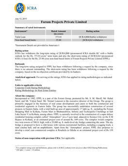 Forum Projects Private Limited