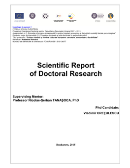 Scientific Report of Doctoral Research