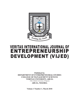 Veritas International Journal of Entrepreneurship Development (V Ij Ed)