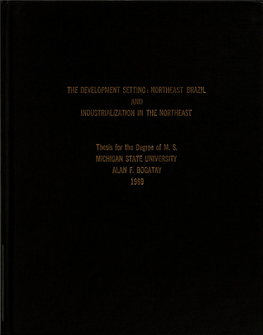 NORTHEAST BRAZIL and Ln-DUSTRIAUZATION in the NORTHEAST