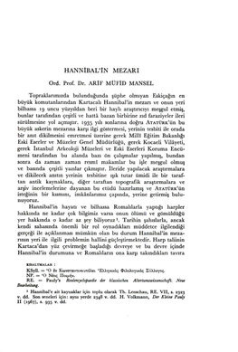 Hannibal'in Mezar!