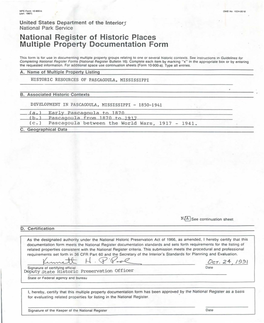 National Register of Historic Places Multiple Property Documentation Form