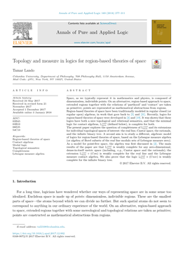 Topology and Measure in Logics for Region-Based Theories of Space