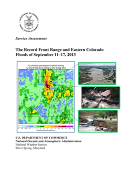 The Record Front Range and Eastern Colorado Floods of September 11–17, 2013
