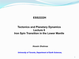 Spin Transition in the Lower Mantle