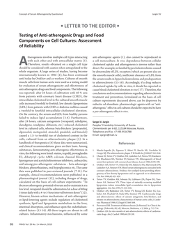 15 Jargin.Indd 86 2/5/2010 8:54:21 AM Concept of Serum Atherogenicity Questioned Jargin SV