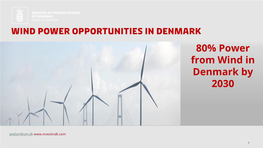 80% Power from Wind in Denmark by 2030