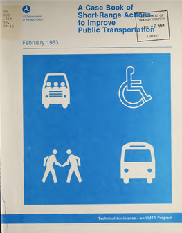 A Case Book of Short-Range Actions to Improve Public Transportation