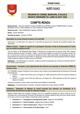 Compte-Rendu Mairie D'aujols