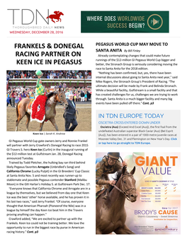 Frankels & Donegal Racing Partner on Keen Ice In