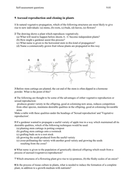 9 Asexual Reproduction and Cloning in Plants