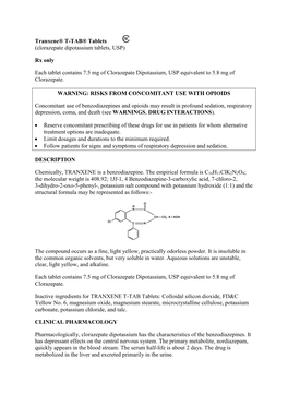 Clorazepate Dipotassium Tablets, USP)