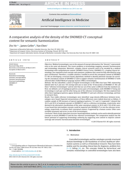 A Comparative Analysis of the Density of the SNOMED CT Conceptual