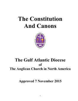The Constitution and Canons
