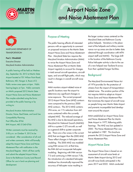 Airport Noise Zone and Noise Abatement Plan To