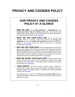 Our Privacy and Cookies Policy at a Glance