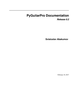 Pyguitarpro Documentation Release 0.2