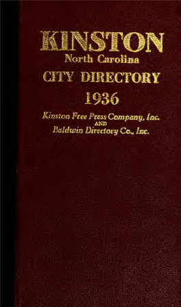 Baldwin's and Free Press Kinston, North Carolina City Directory