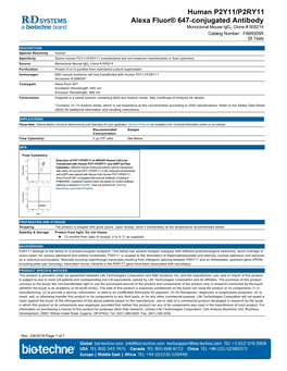 Human P2Y11/P2RY11 Alexa Fluor® 647-Conjugated Antibody