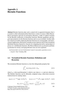 Hermite Functions