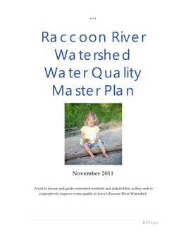 Raccoon River Watershed Water Quality Master Plan