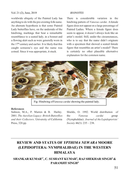 51 Review and Status of Ypthima Newara Moore
