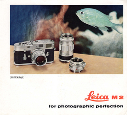 Cfkug M2 for Photographic Perfection the LEICA M 2 Captures Every Photographic Situation Swiftly and Surely