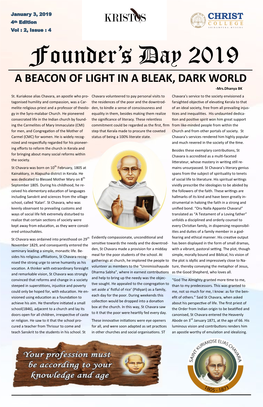 A BEACON of LIGHT in a BLEAK, DARK WORLD -Mrs.Dhanya BK St