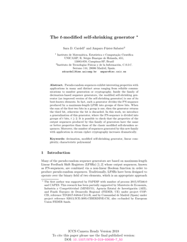 The T-Modified Self-Shrinking Generator