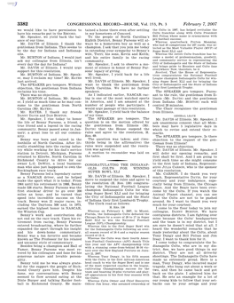 CONGRESSIONAL RECORD—HOUSE, Vol. 153, Pt. 3 February 7