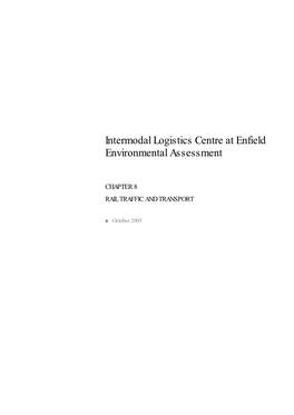 Intermodal Logistics Centre at Enfield Environmental Assessment