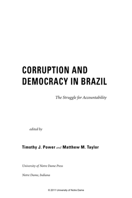 Corruption and Democracy in Brazil